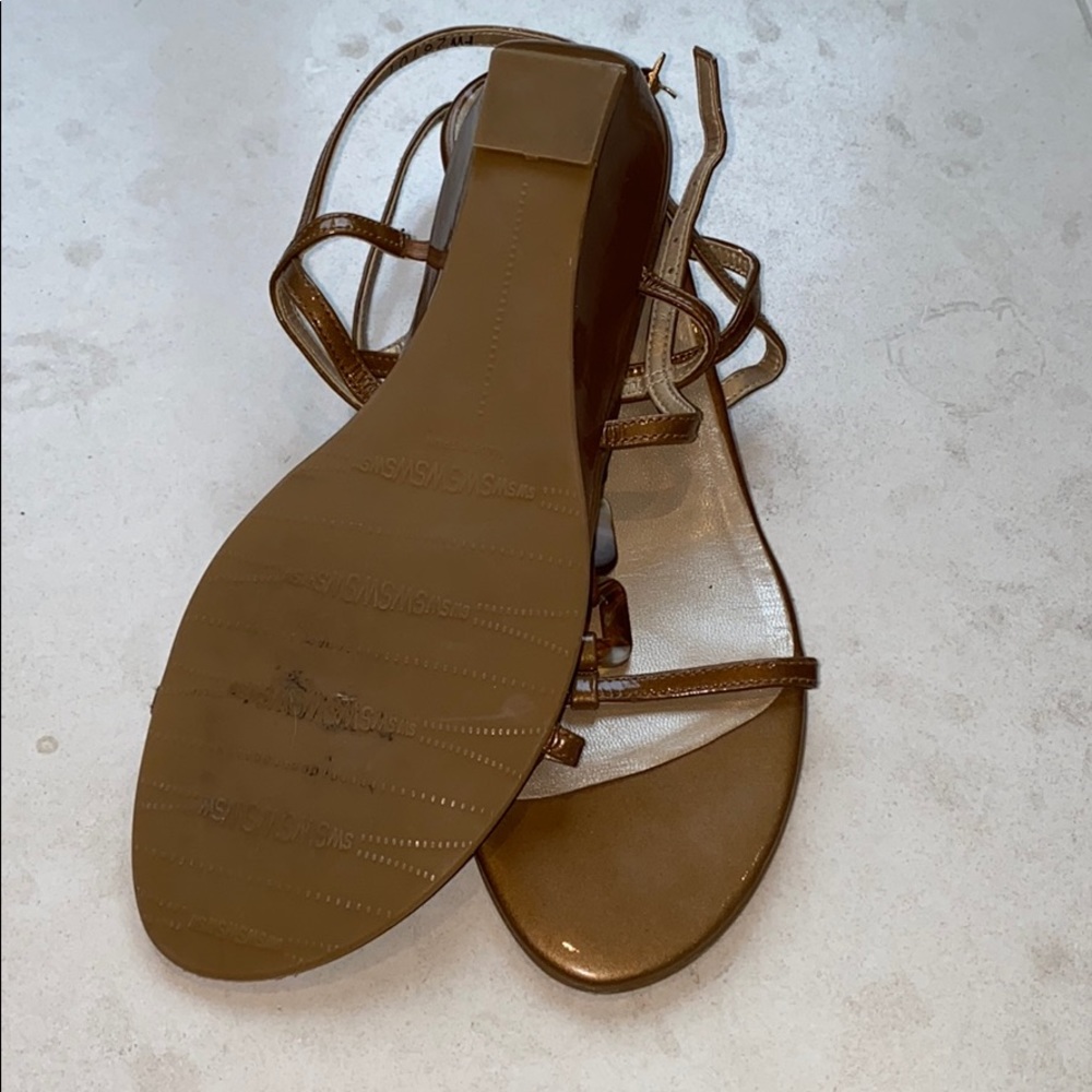 Stuart Weizman Wedge Sandal With Horn Accents. - image 2